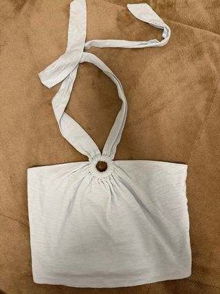 Top azul con anilla sin estrenar