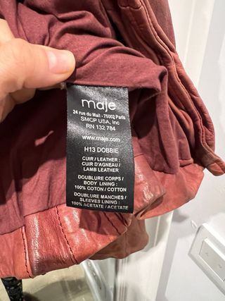 Chaqueta de cuero Maje