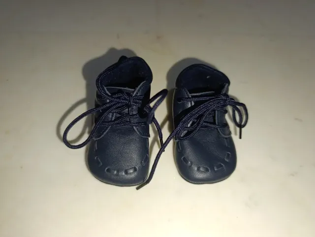 Zapatos de bebé de piel azul marino