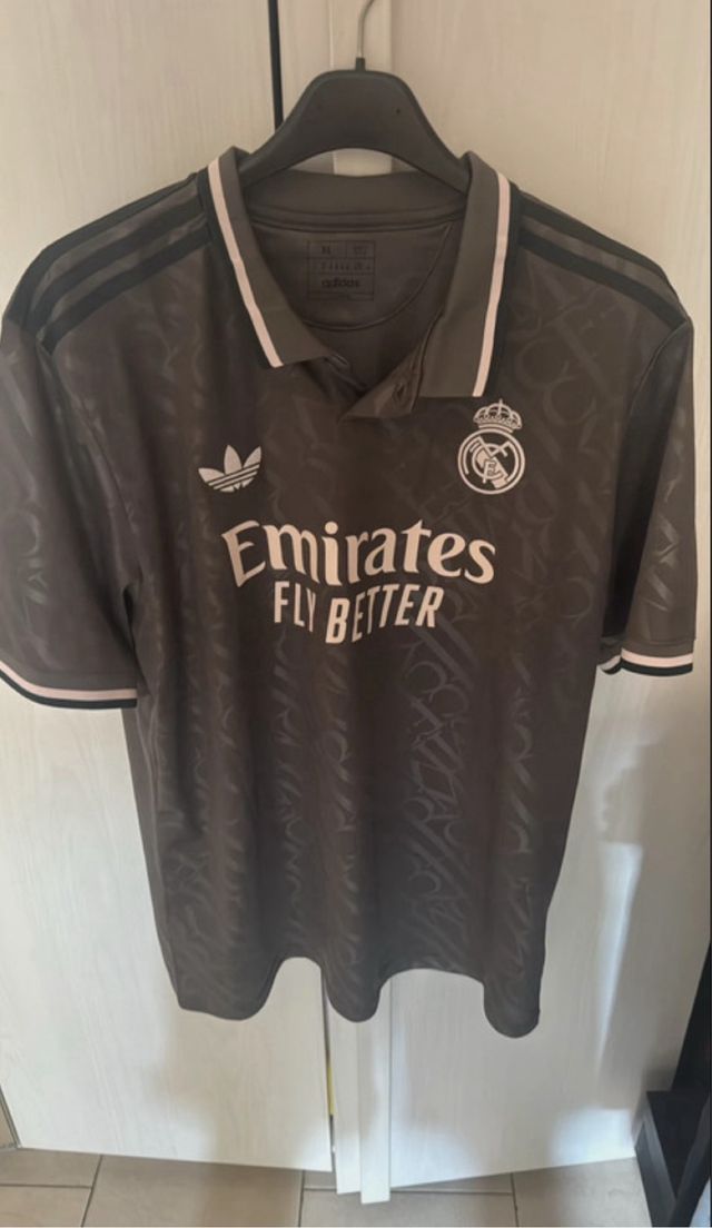 Polo Real Madrid Adidas Uomo Grigio