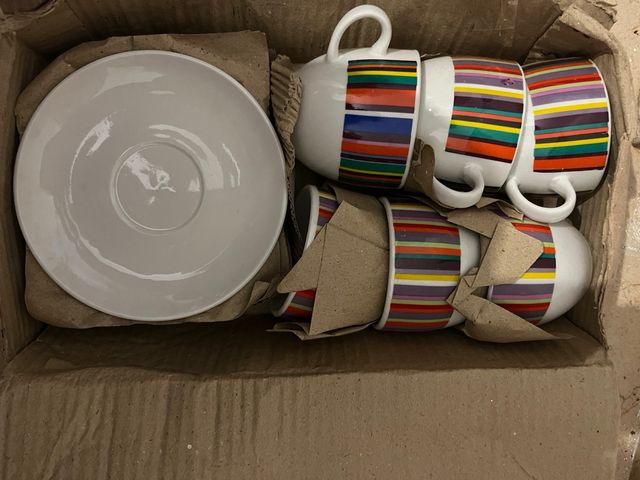Tazas de café de cerámica multicolor