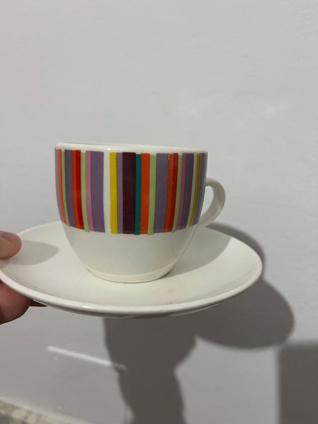 Tazas de café de cerámica multicolor
