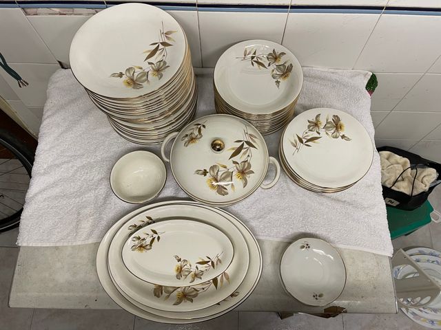 Vajilla San Claudio Vintage Porcelana 60 Piezas