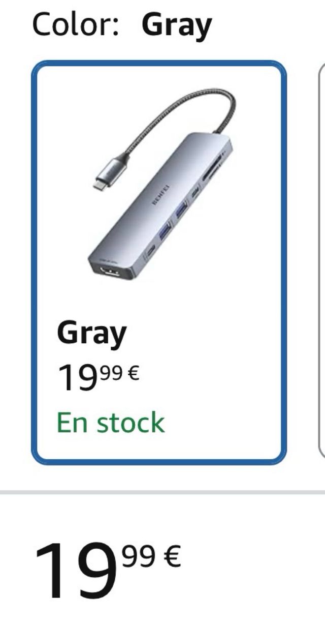 Hub USB-C 7 en 1 HDMI BENFEI Gris