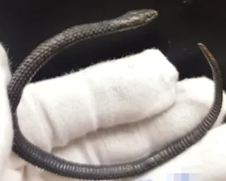 Figura serpiente de cobre metal macizo