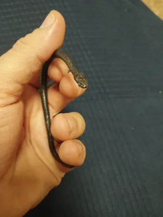 Figura serpiente de cobre metal macizo