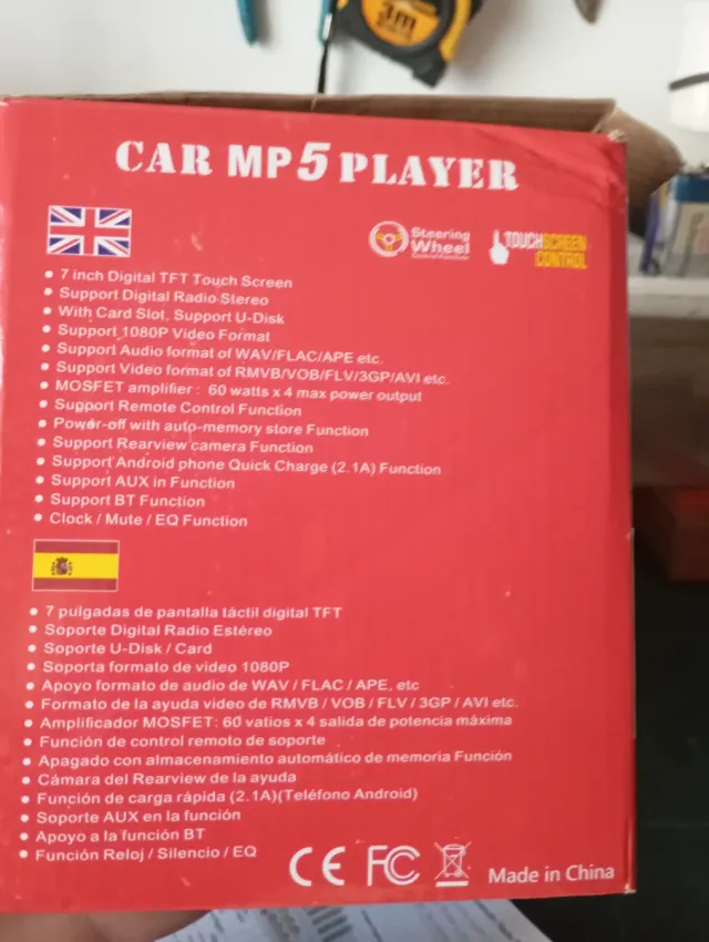 Radio Coche Bluetooth USB Auxiliar