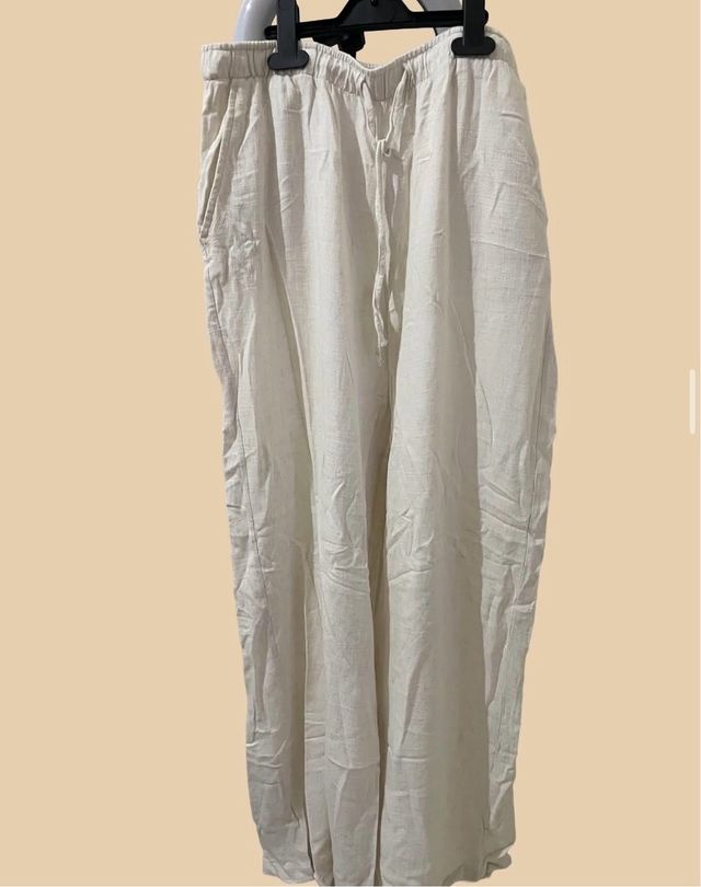 Pantalón beige de lino