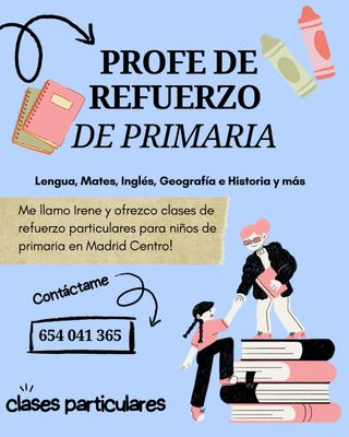 Profesor particular de refuerzo Educación Primaria