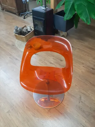 Silla Diseño Vintage Años 80 Naranja