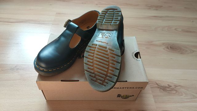 Zapatos Mary Jane Polley Dr. Martens Negros