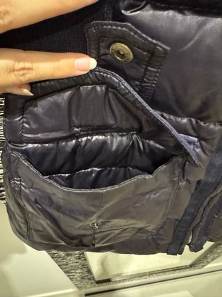 Abrigo de plumas azul/morado