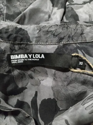 Vestido Bimba y Lola floral gris talla XS