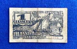 1 Peseta Vilassar de Mar 1944