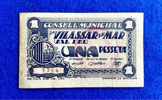 1 Peseta Vilassar de Mar 1944