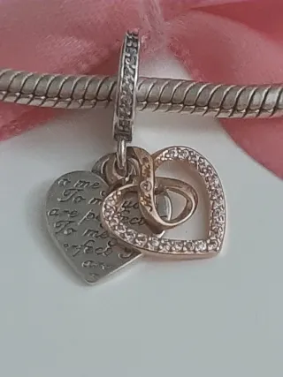 Colgante Corazón Doble Infinito Plata S925