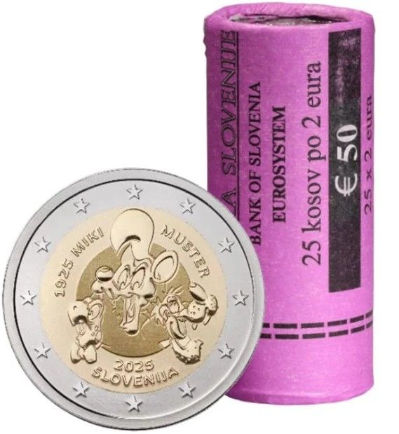 MONEDA DE 2€ CONMEMORATIVA 🇸🇮 2025 MIKI MUSTER
