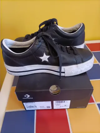 Converse One Star Pelle Nere Tg 37.5