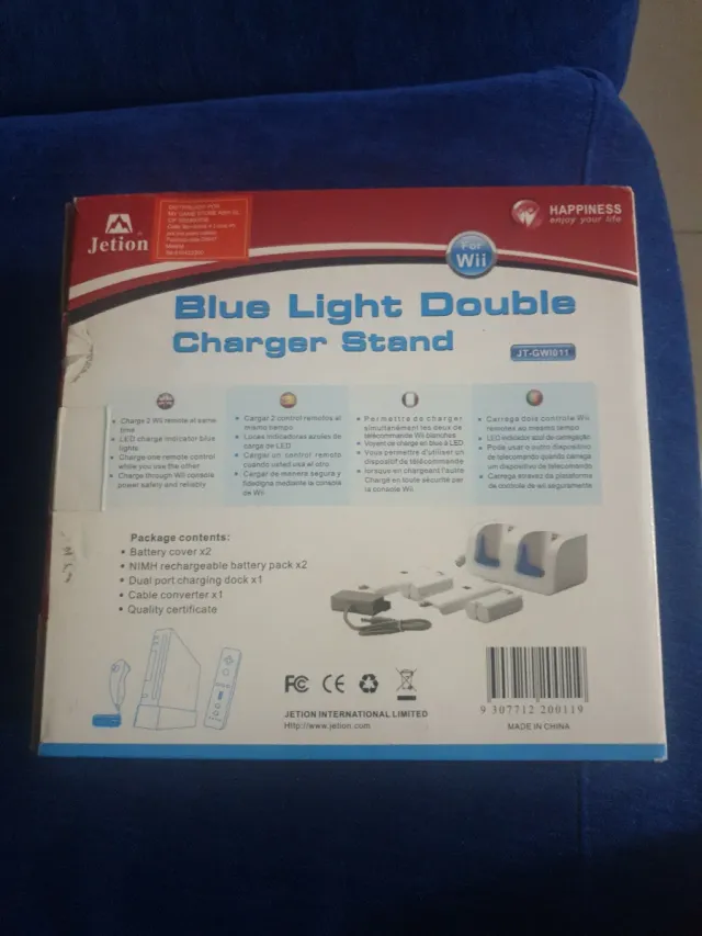 Cargador Doble Mandos Wii Jetion