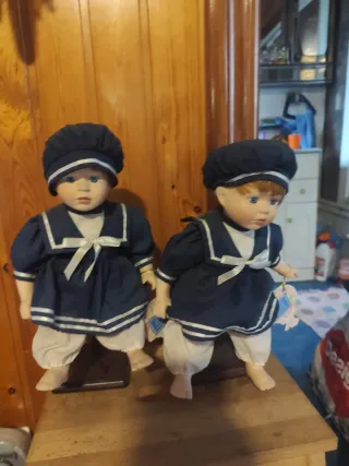 Muñecos gemelos porcelana marineros