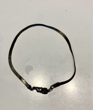 Tobillera plana de plata 24cm