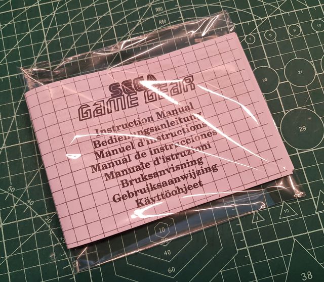 Manuale di sostituzione per console Game Gear PAL multilingue