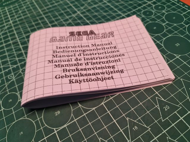 Manuale di sostituzione per console Game Gear PAL multilingue