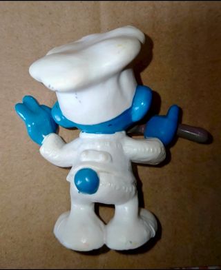 Puffo cuoco. Puffo originale vintage.