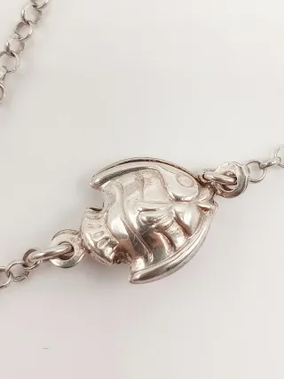 Braccialetto argento donna charm ciondolo pesce