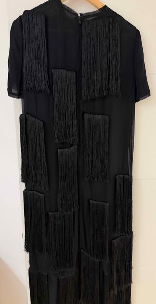 Vestido Zara Negro Flecos T M