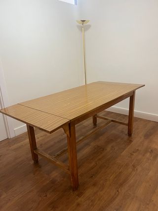 Mesa comedor extensible madera y sillas