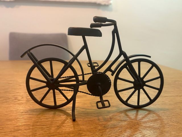 Bicicleta Decoración Metal Negra