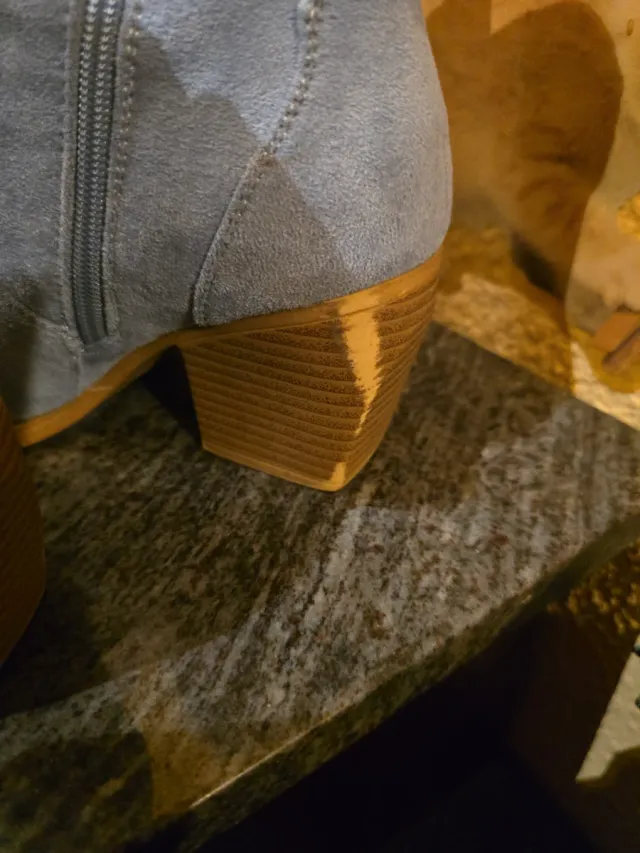 Stivali da cowboy in pelle scamosciata blu