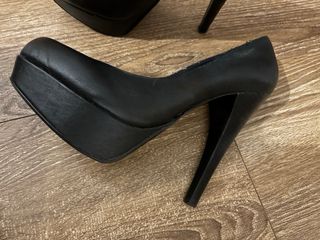 Zapatos Negros Tacón Plataforma Piel Bakers USA