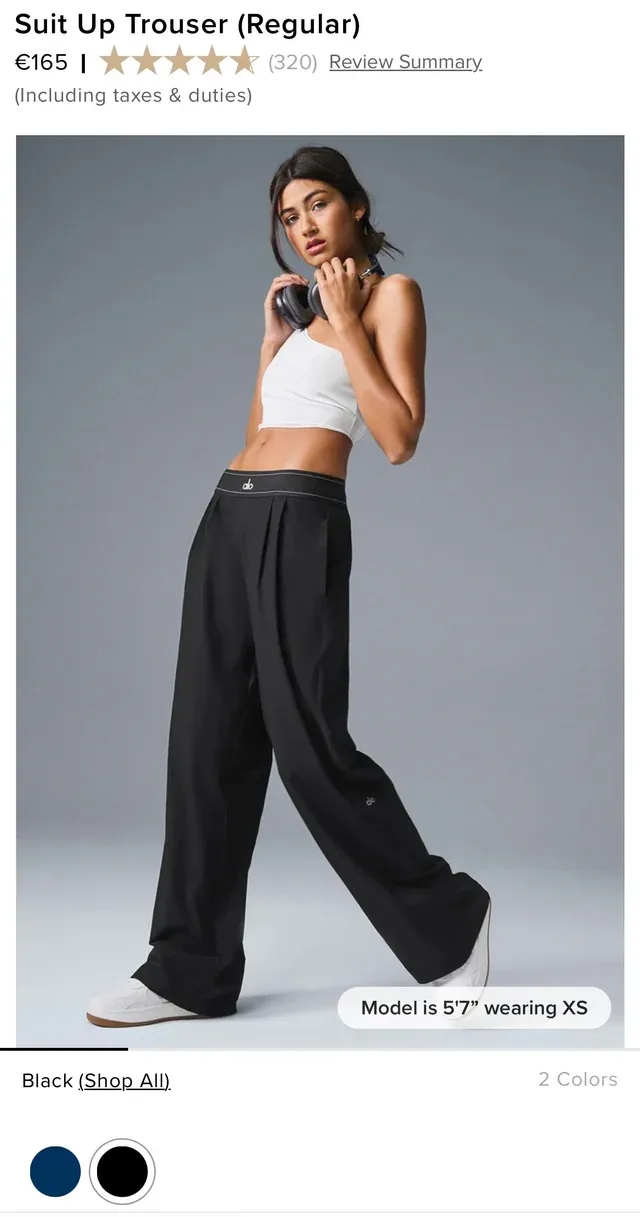 Pantaloni Alo Yoga Neri