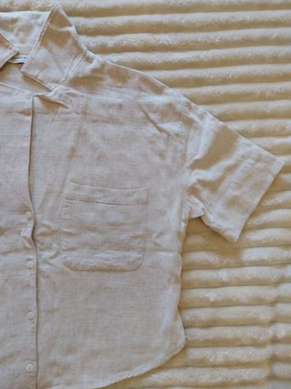 Camisa Corta Lino Mujer