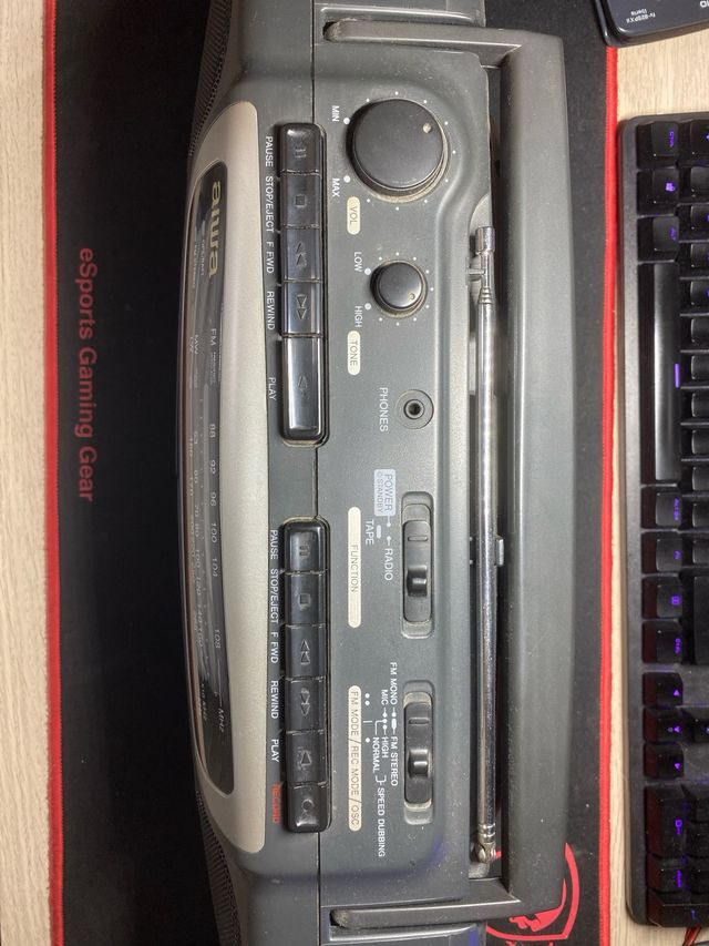 Radiocasete Aiwa CS-W320 Negro/Gris