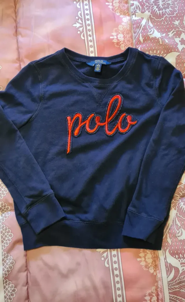 Felpa Ralph Lauren blu con logo