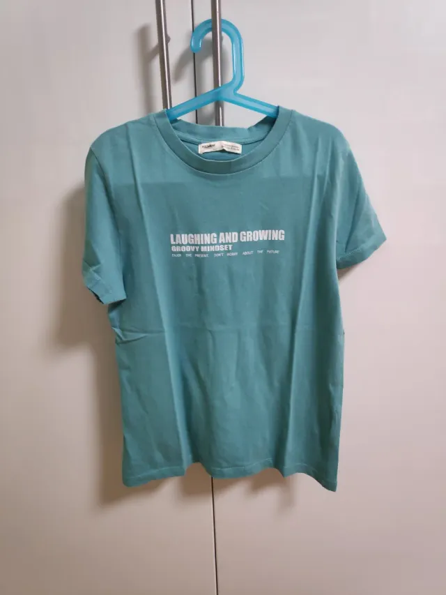 Camiseta Pull&Bear Teal Talla S