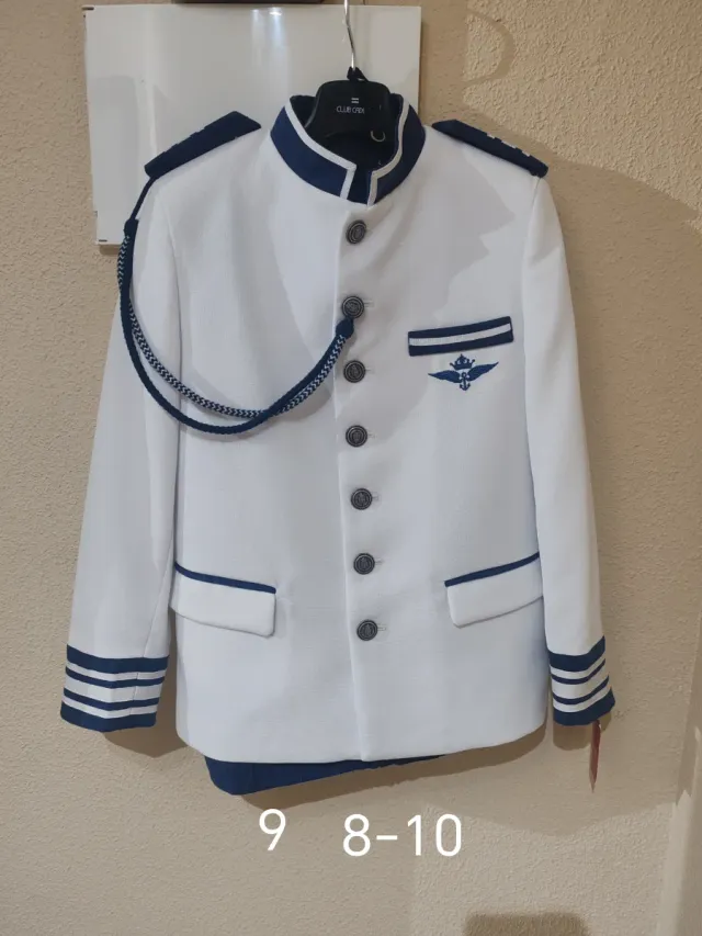Traje Comunión Blanco Azul CLUB DEFEN Talla M