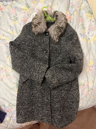 Abrigo niña cuello pelo