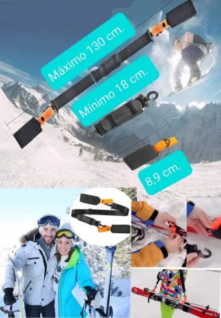 Correas ajustables para esquíes, bastones, botas..