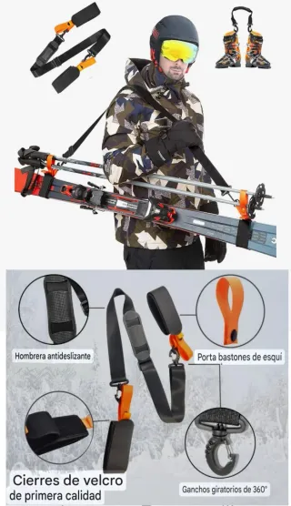 Correas ajustables para esquíes, bastones, botas..