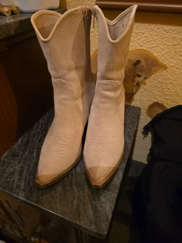 Stivali da cowboy beige