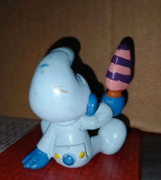 Puffo con ghiacciolo Puffo baby Smurfs vintage