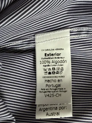 Camisa Carolina Herrera Raya Diplomática Talla M