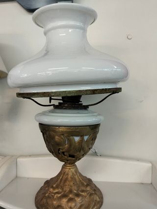 Lanterna vintage oro e bianco