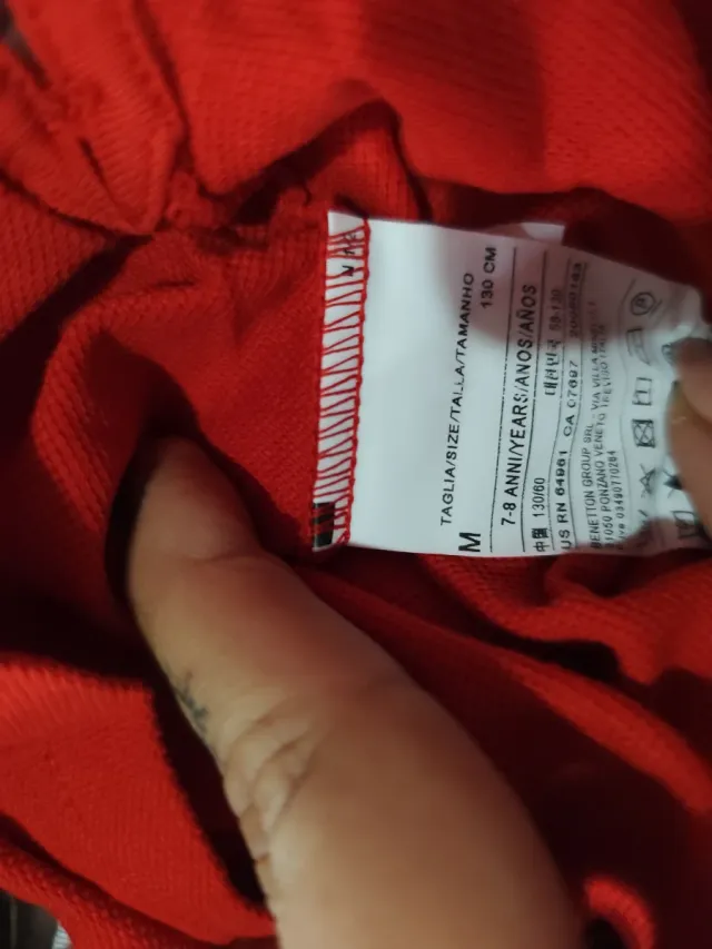 Polo United Colors of Benetton niño rojo