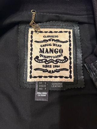 Cazadora Piel Mango Talla S