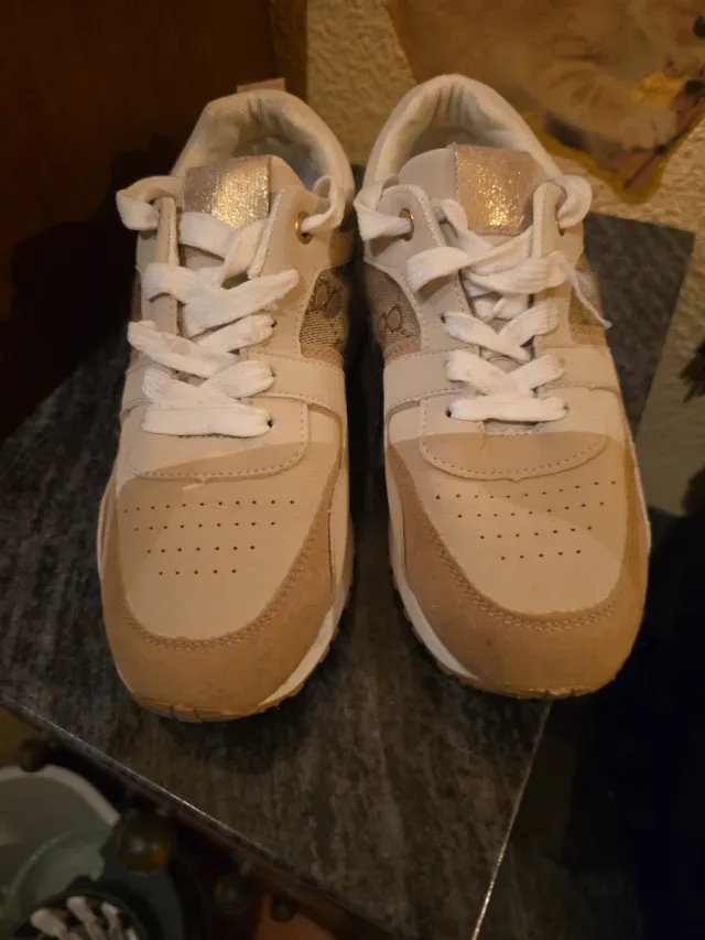 Sneakers beige e marrone
